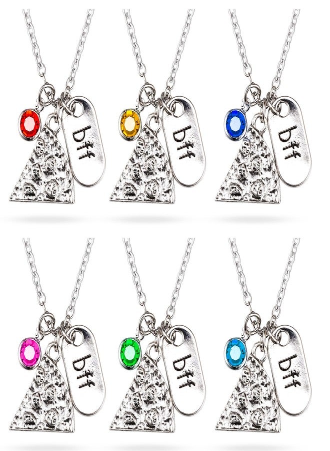 Gredstar BFF Pizza Necklace Set - 6 Matching Friendship Necklaces for Sisters - Image 2